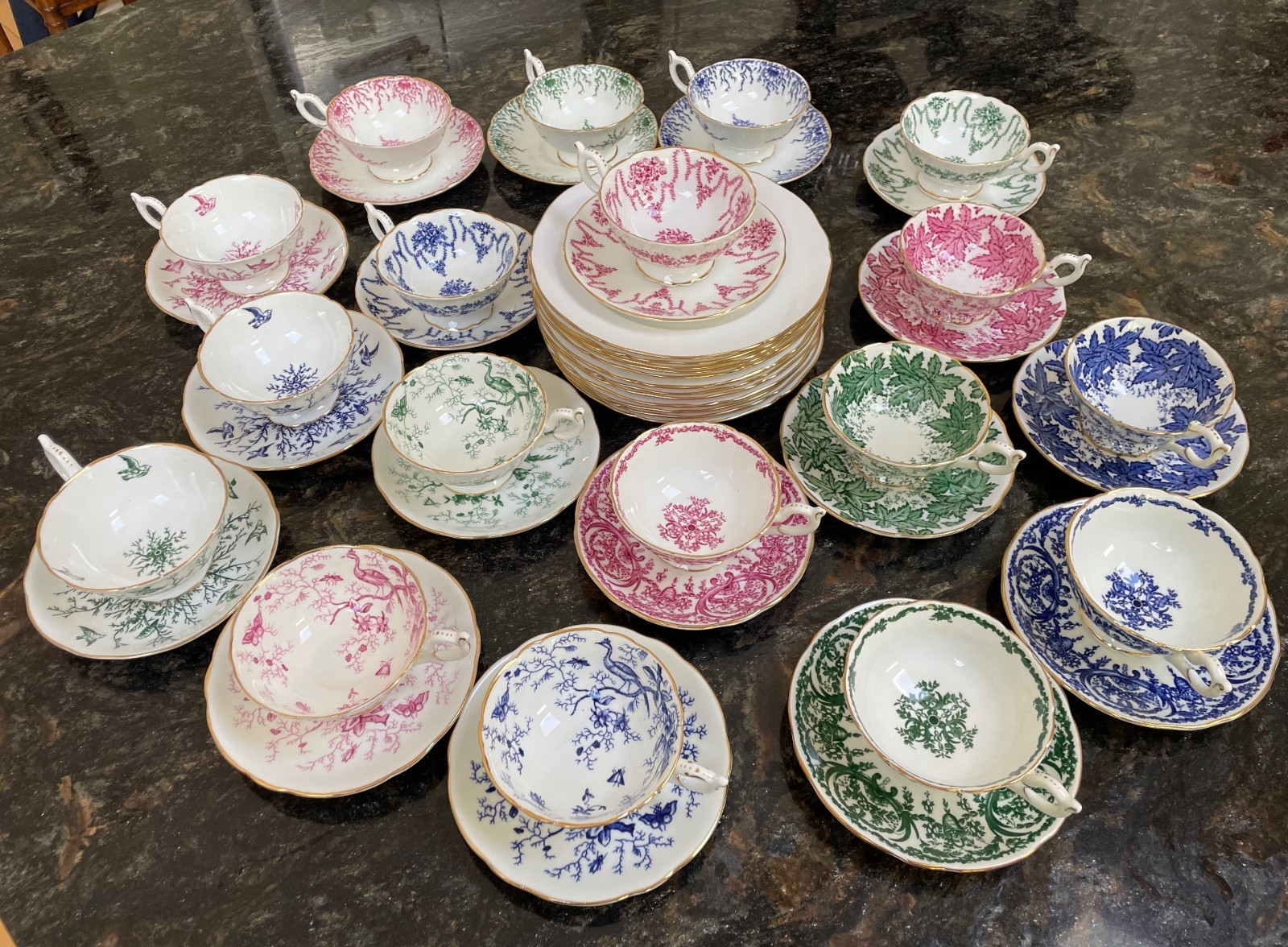 24 Vintage Coalport Teacups & Saucers - Sold Individually 24 Vintage Coalport Teacups & Saucers - Sold Individually