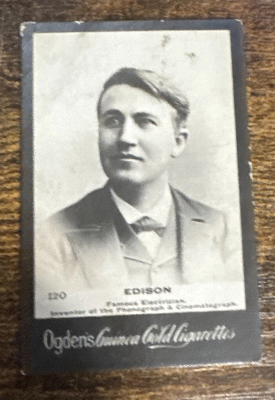 1901 Ogden\'s Guinea Gold Cigarette Cards Tobacco Thomas Edison #120