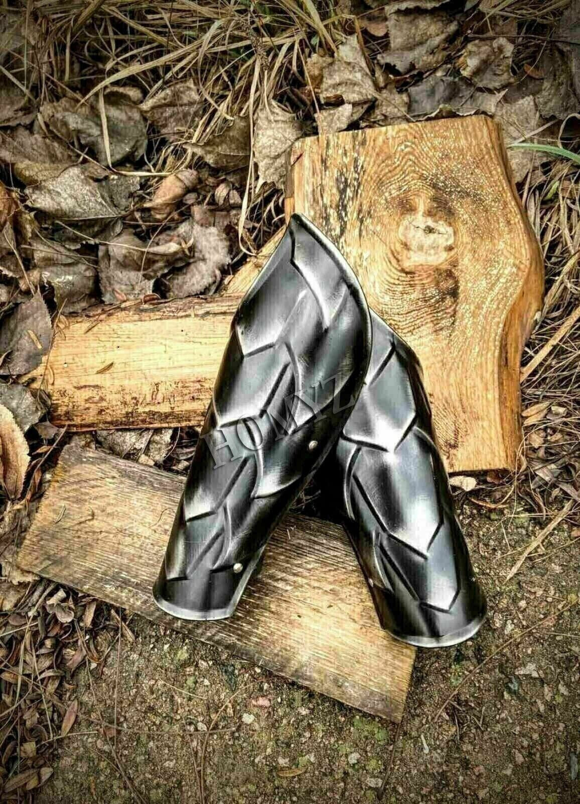 Medieval Arm Guard Wrist Black Arm Guard Set Bracers Armor Guard Larp Role play