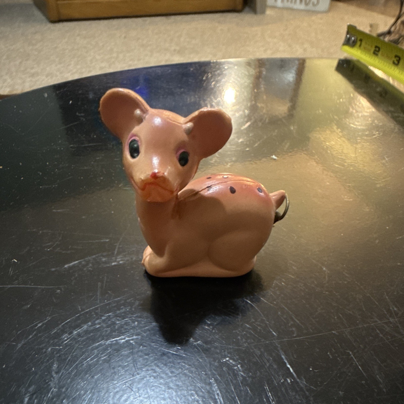 Vintage Tape Measure Celluloid Deer Figure