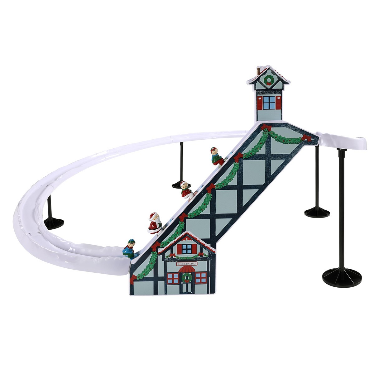 Mr. Christmas 13086 Animated Santa\'s Ski Slope 47 in. Musical Moving Skiers