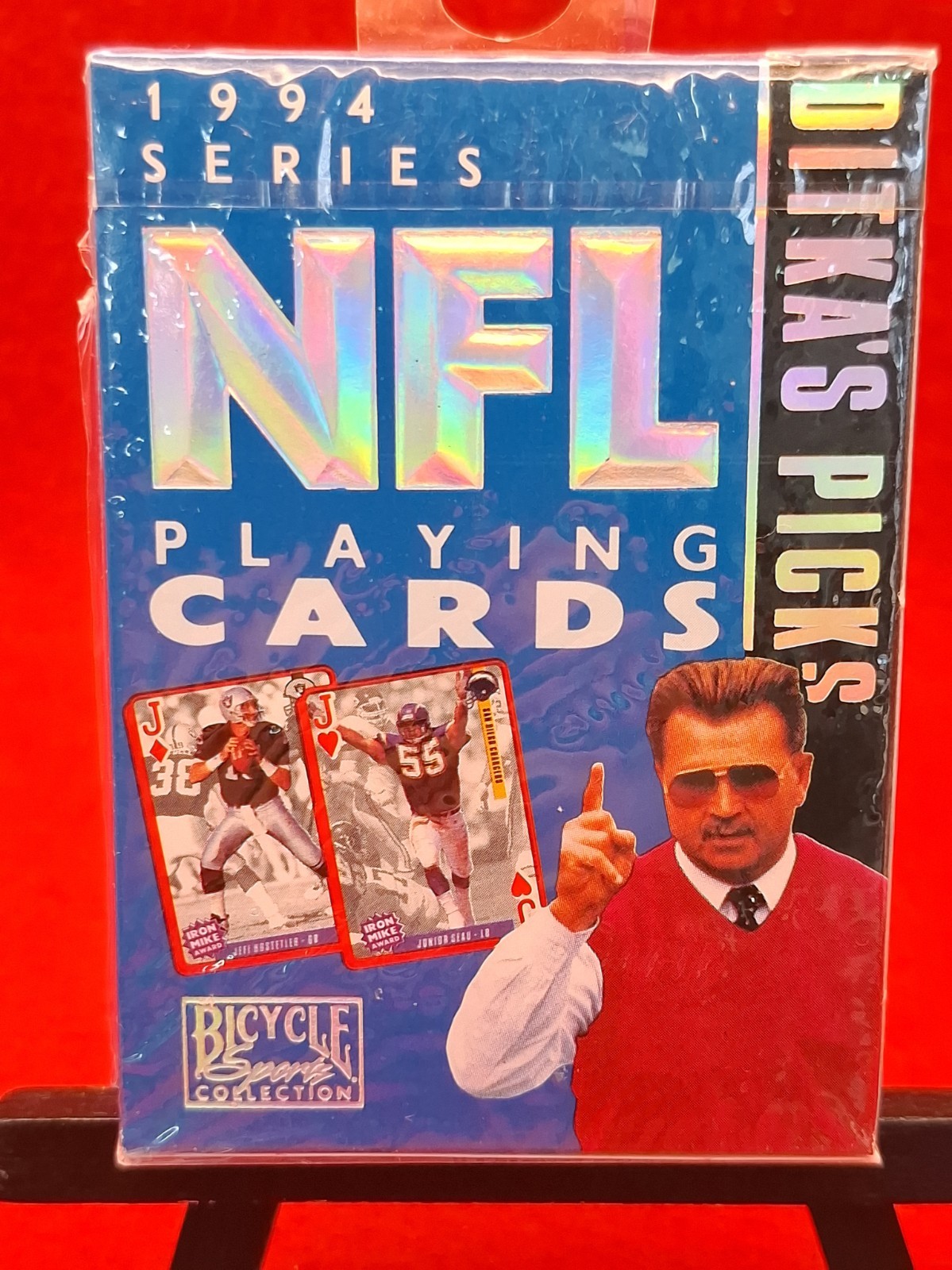 NFL 1994 MIKE DITKA SERIES NEW BICYCLE PLAYING CARDS DITKA\'S PICKS - SEALED