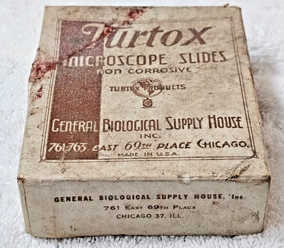 Turtox Microscope Slides Box General Biological Supply House Chicago – Full VTG Turtox Microscope Slides Box General Biological Supply House Chicago – Full VTG