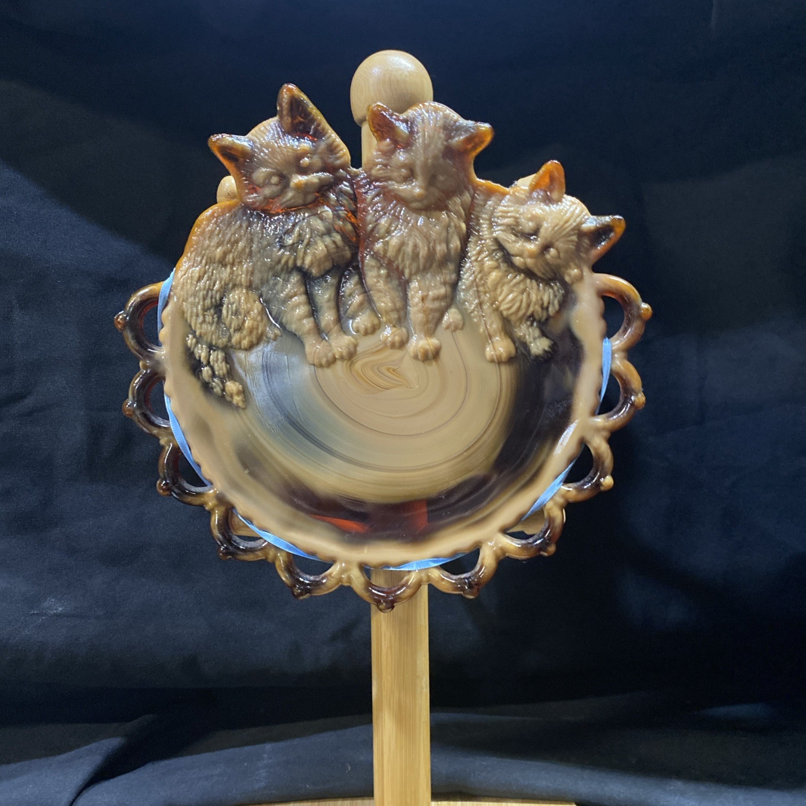 Vintage Westmoreland Brown Glass Collectible 8” Plate