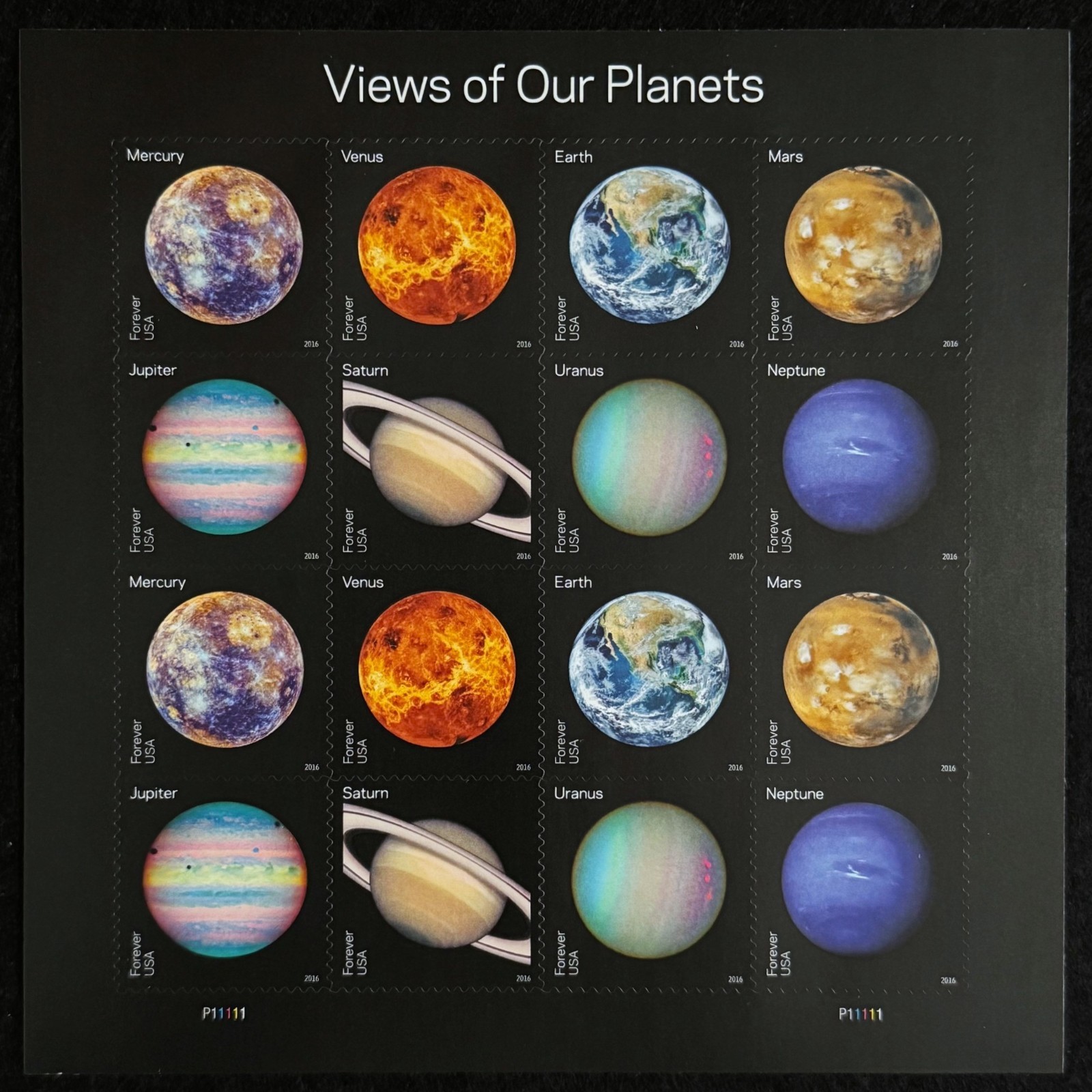 2016 Views of Our Planets Forever Stamp Sheet 16 USPS MNH Scott 5069-5076 • FS15