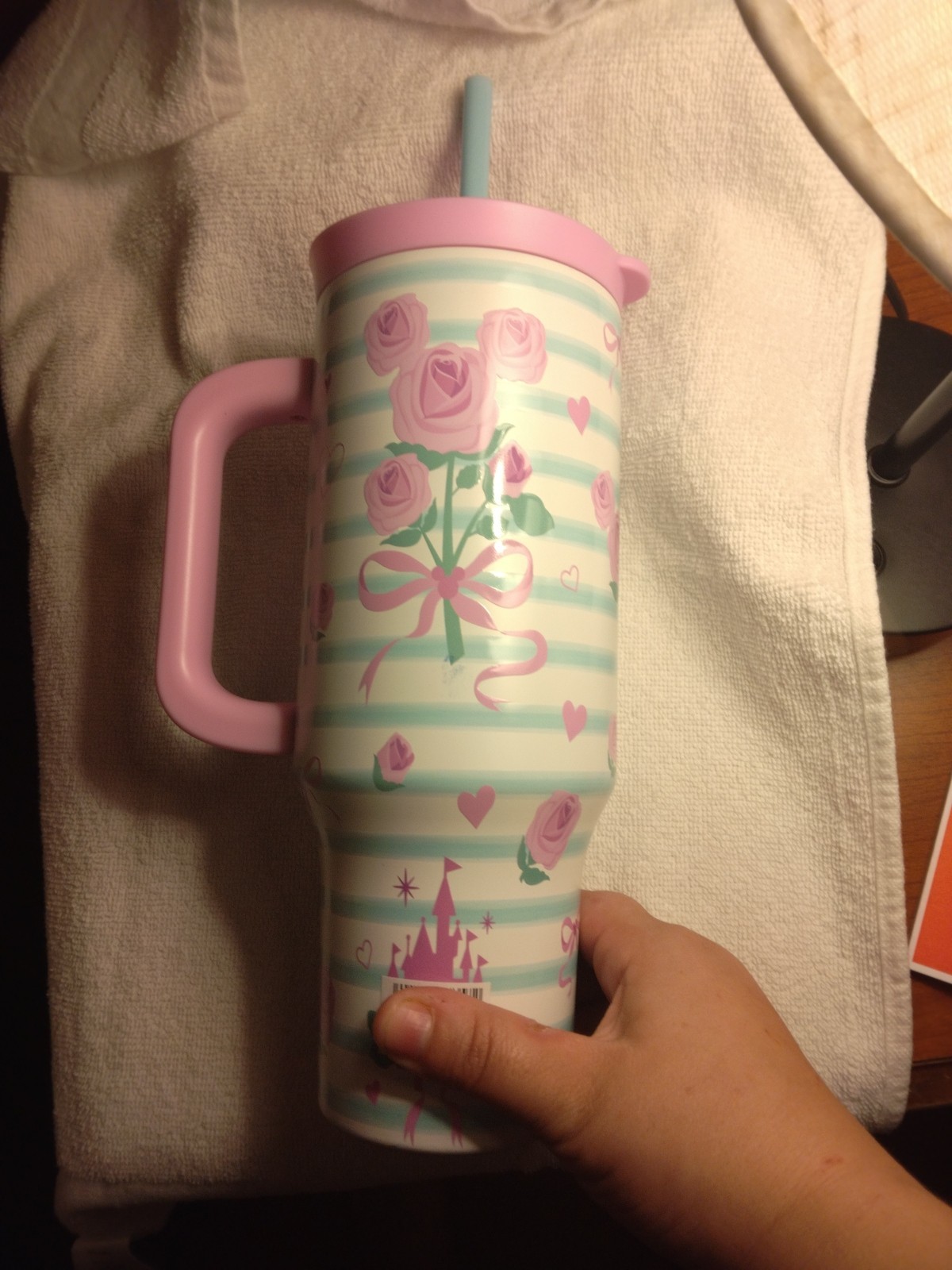 NEW 2026 Disney Parks Mickey Rose Bouquet Valentine Stainless Steel 40oz Tumbler