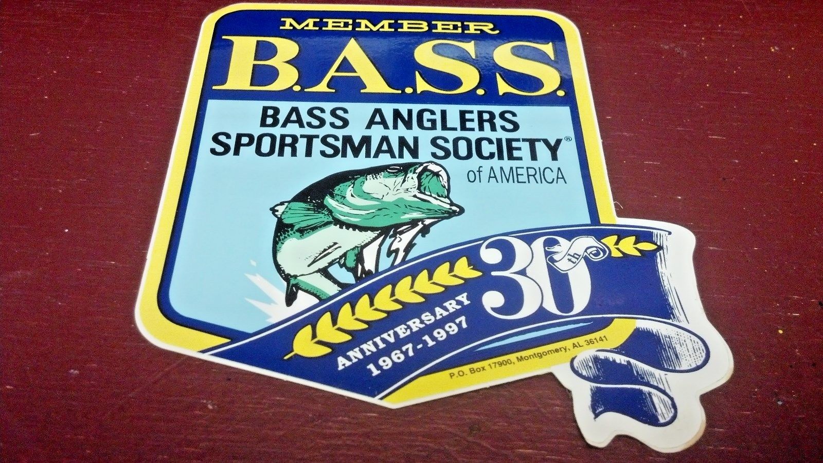 BASS ANGLERS SPORTSMAN SOCIETY OF AMERICA, MEMBER, 30 ANNIVERSARY 1967-1997 