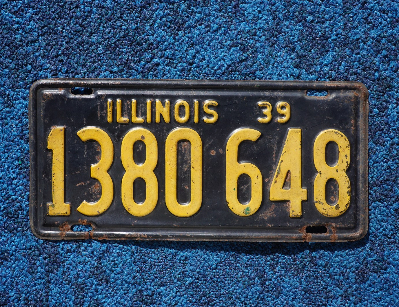 1939 ILLINOIS License Plate 1939 ILLINOIS License Plate