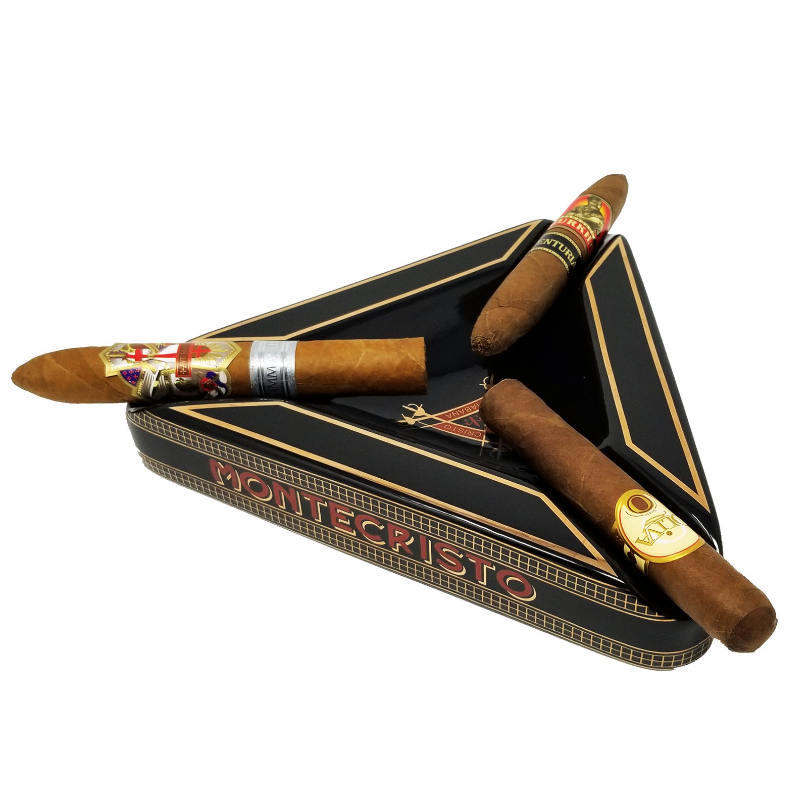 Vintage Ceramic Cigar Ashtray 3 Slot Cigar Gifts Smoke/Friend/Table