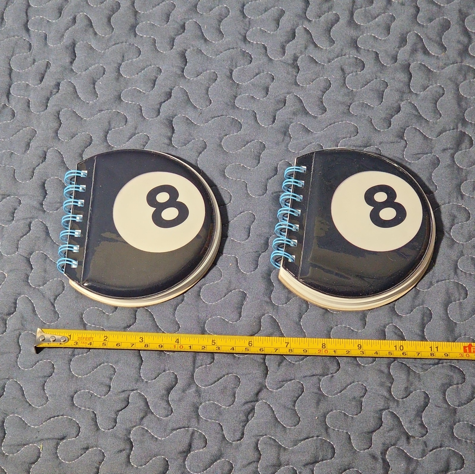2x Vintage  8 Ball Spiral Memo Pads  Billiards Notepad 