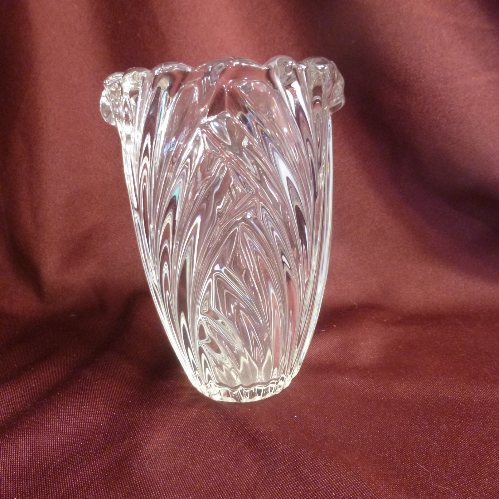 Vintage Mikasa Lead Crystal Vase 6