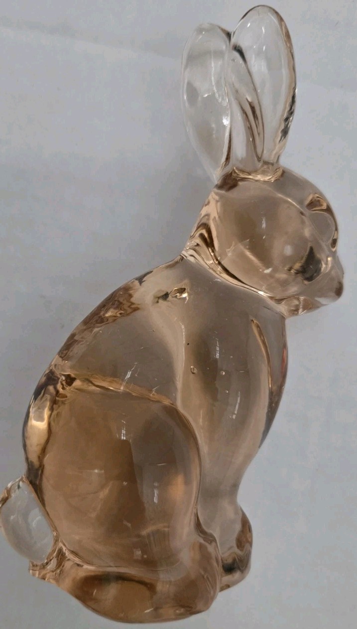 Silvestri Pale Pink Glass Bunny Rabbit Silvestri Pale Pink Glass Bunny Rabbit