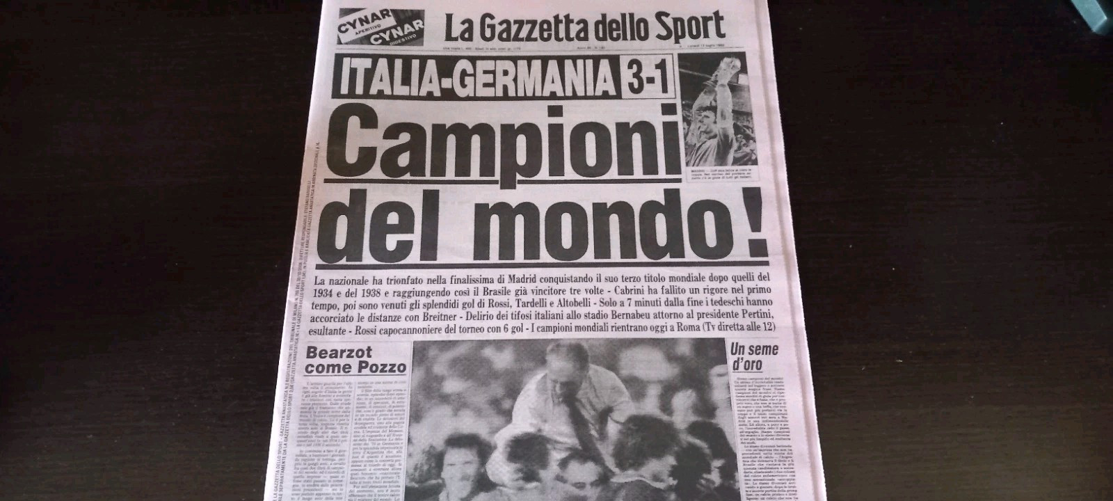 LA GAZZETTA DELLO SPORT ANASTATICA 