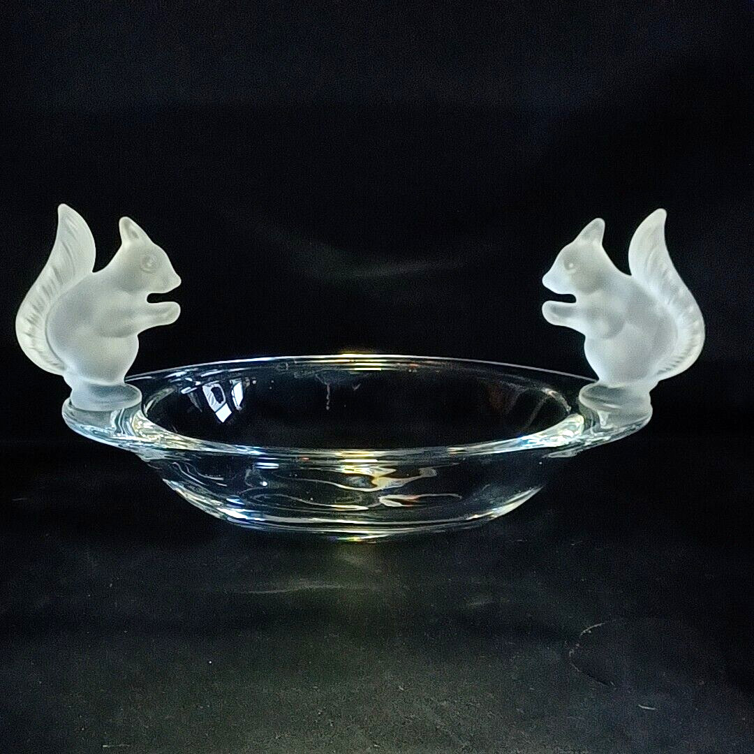 SEVRES LARGE SQUIRREL BOWL, Cut & Frosted Lead Crystal, 12\