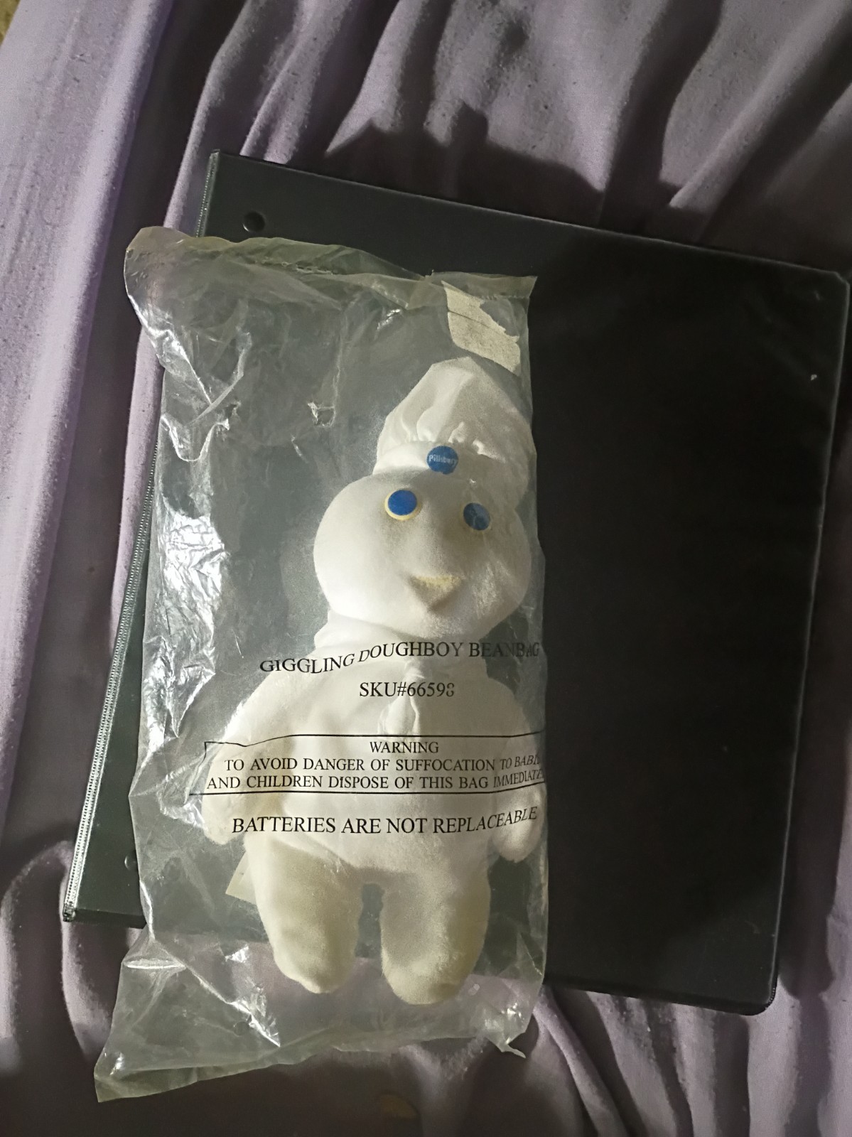 Vintage Pillsbury Doughboy Giggling Beanbag Plush Applause  1999 New Sealed