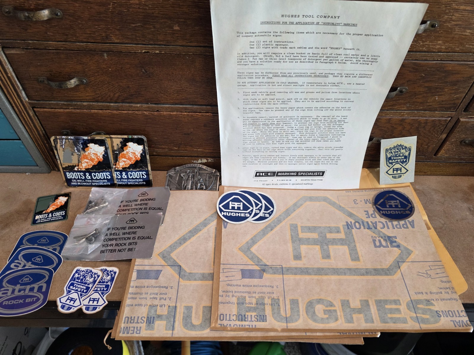 🔥 Vintage HUGHES TOOL DRILLING huge lot of Promotional Items