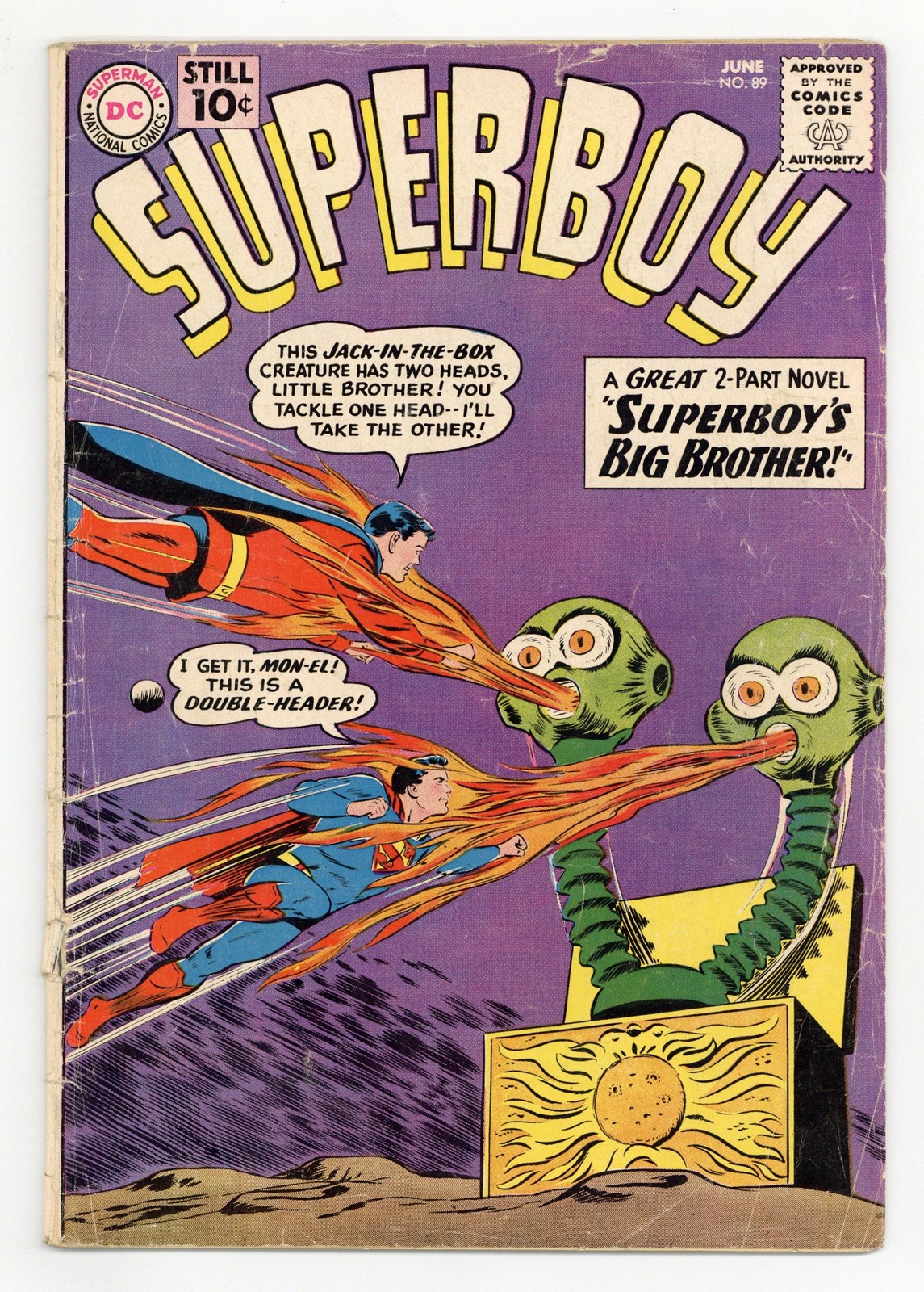 Superboy #89 GD+ 2.5 1961 1st app. Mon-El