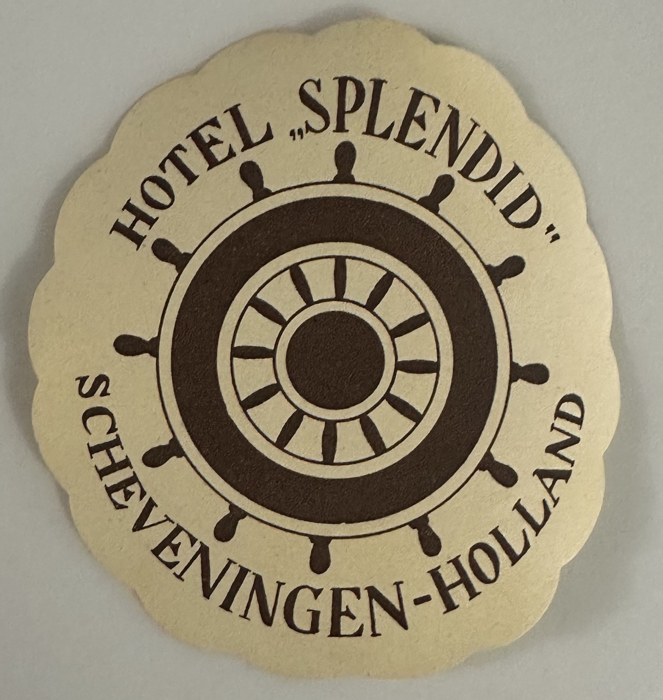 Hotel Splendid Scheveningen-Holland Luggage Label Unused