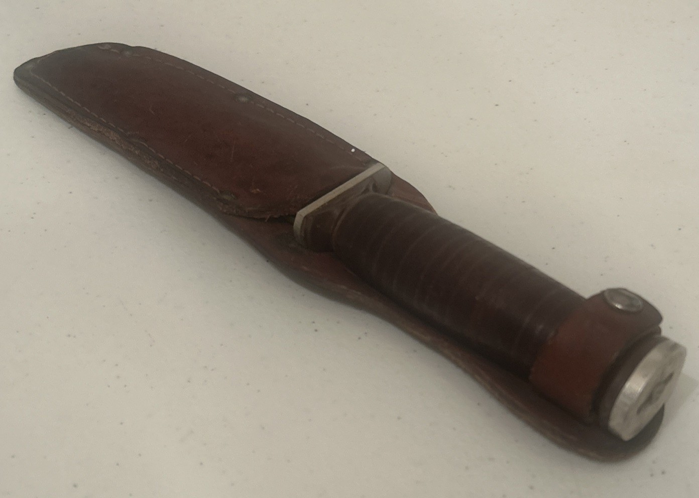 Schrade-Walden NY USA H-15 Fixed Blade Knife with Sheath Vintage