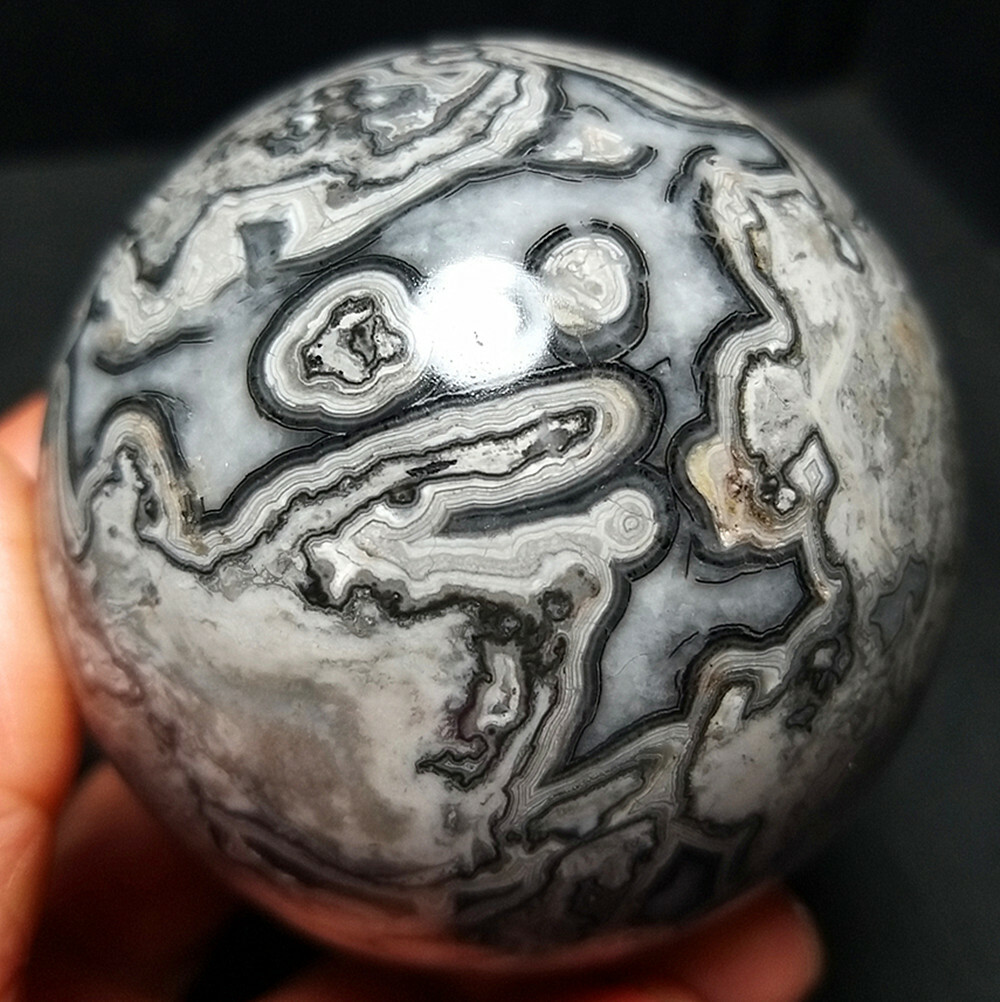RARE 404G 64mm Natural Picasso Jasper Agate Sphere Ball Healing  A711