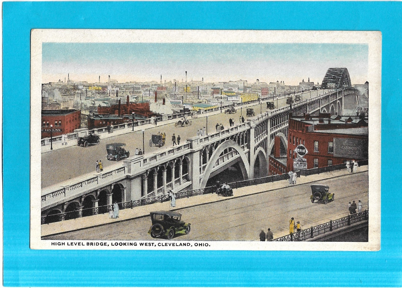 Vintage Postcard-High Level Bridge, Looking West, Cleveland, OH. Vintage Postcard-High Level Bridge, Looking West, Cleveland, OH.