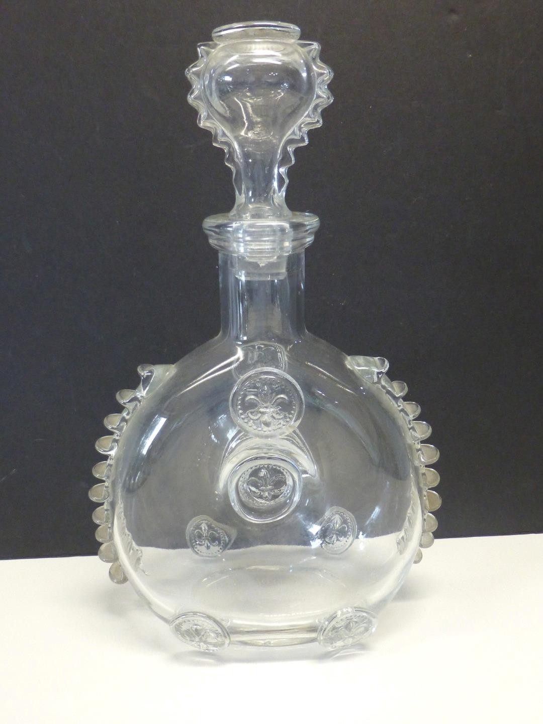 BACCARAT Crystal Decanter Liquor Louis XIII Cognac Bottle Vintage Fleur de Lys