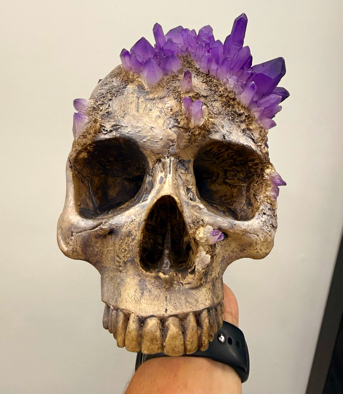 Jack of the dust amethyst skull/ include death certificate