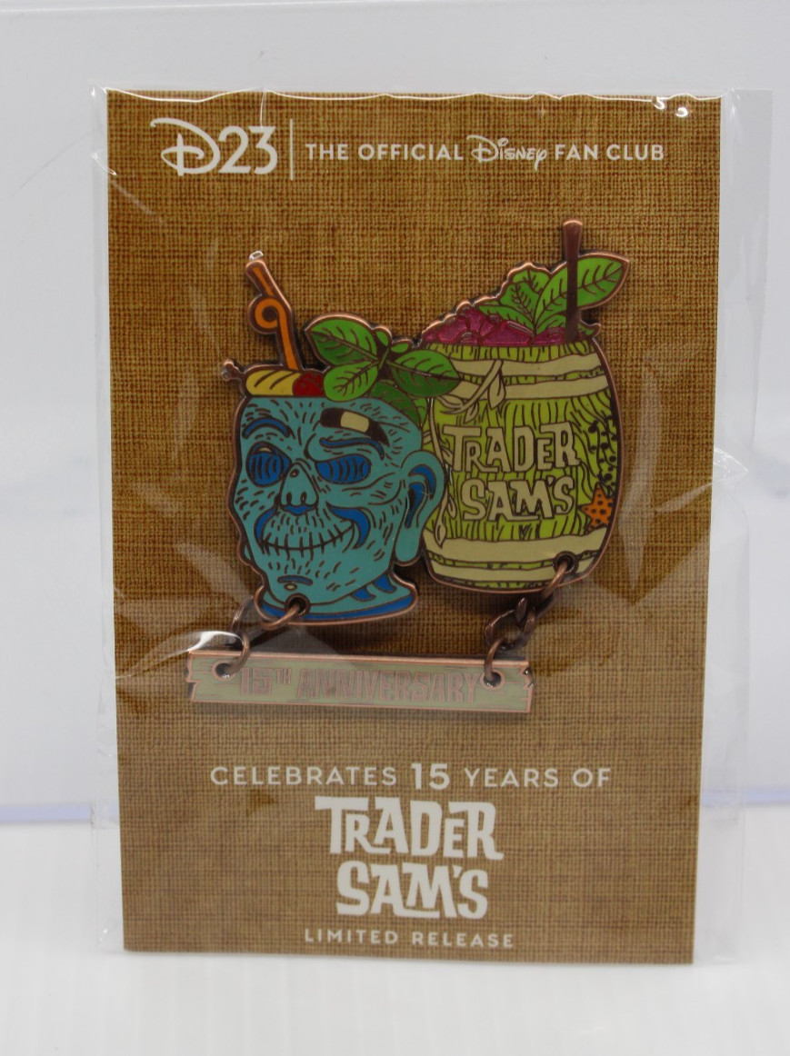 C2 Disney DLR LE Pin 15 Years Anniversary Trader Sam's Enchanted Tiki Bar D23