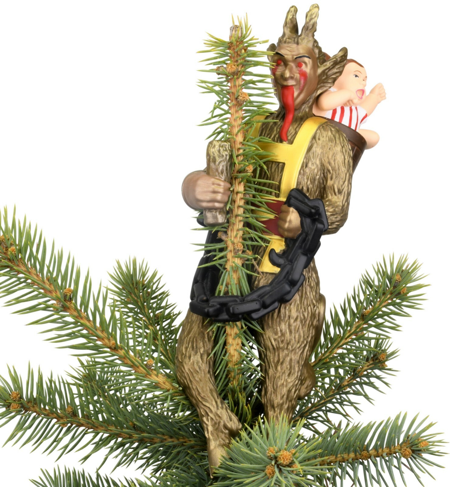 NO PACKAGING -Creepy Krampus Tree Topper for Christmas Halloween Trees Large 10 NO PACKAGING -Creepy Krampus Tree Topper for Christmas Halloween Trees Large 10