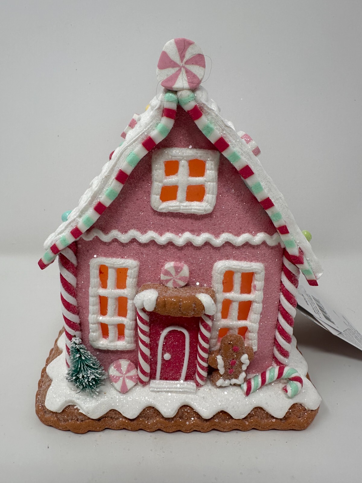 Lighted Pastel Claydough Gingerbread House Christmas Village, NEW Sold Seperate