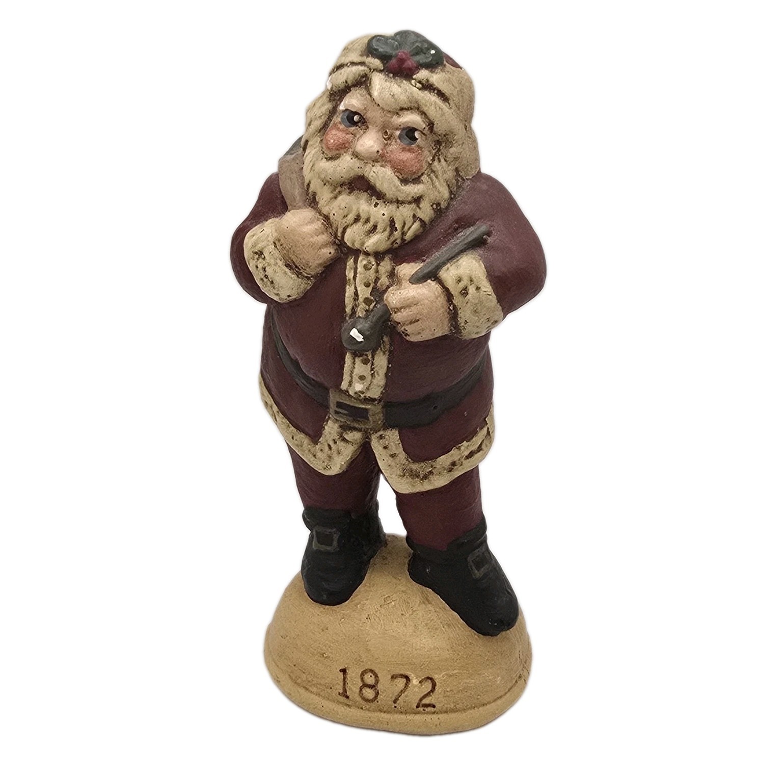 Vintage Walnut Ridge Primitives Santa 1872 Patriotic Collectors Signed 1991