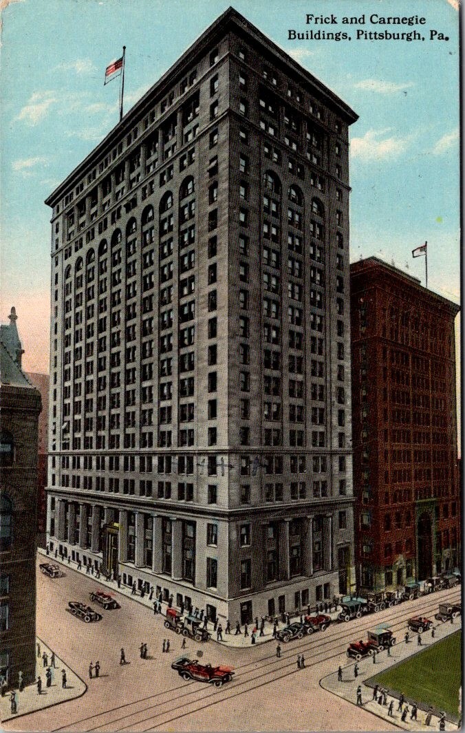 FRICK and CARNEGIE BUILDINGS Pittsburgh, Pennsylvania PA c1913 Postcard