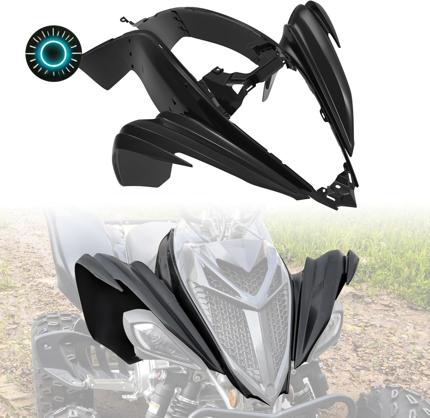 Front Fender Flares for Yamaha Raptor 700 700R 2013 2025 Black 