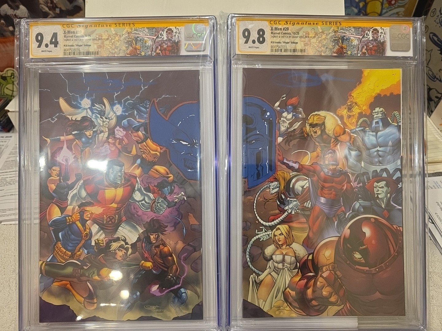 X-men #19 And X-men #20 Marvel Comics 2 Piece Set Signed & sketched