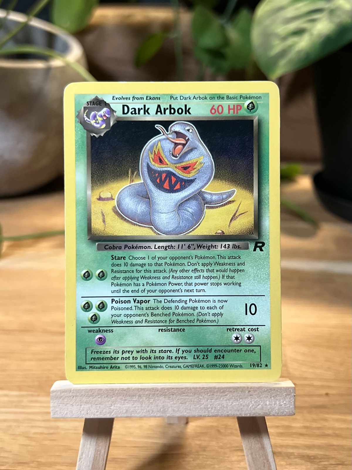 Dark Arbok 19/82 Non Holo Rare Team Rocket Set WOTC Vintage Pokemon Card