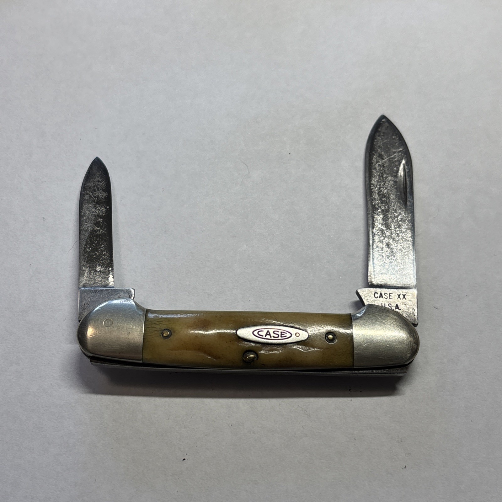 Rare Vintage Case XX USA 52131 Stag Canoe Knife 1965-69 2-Blade