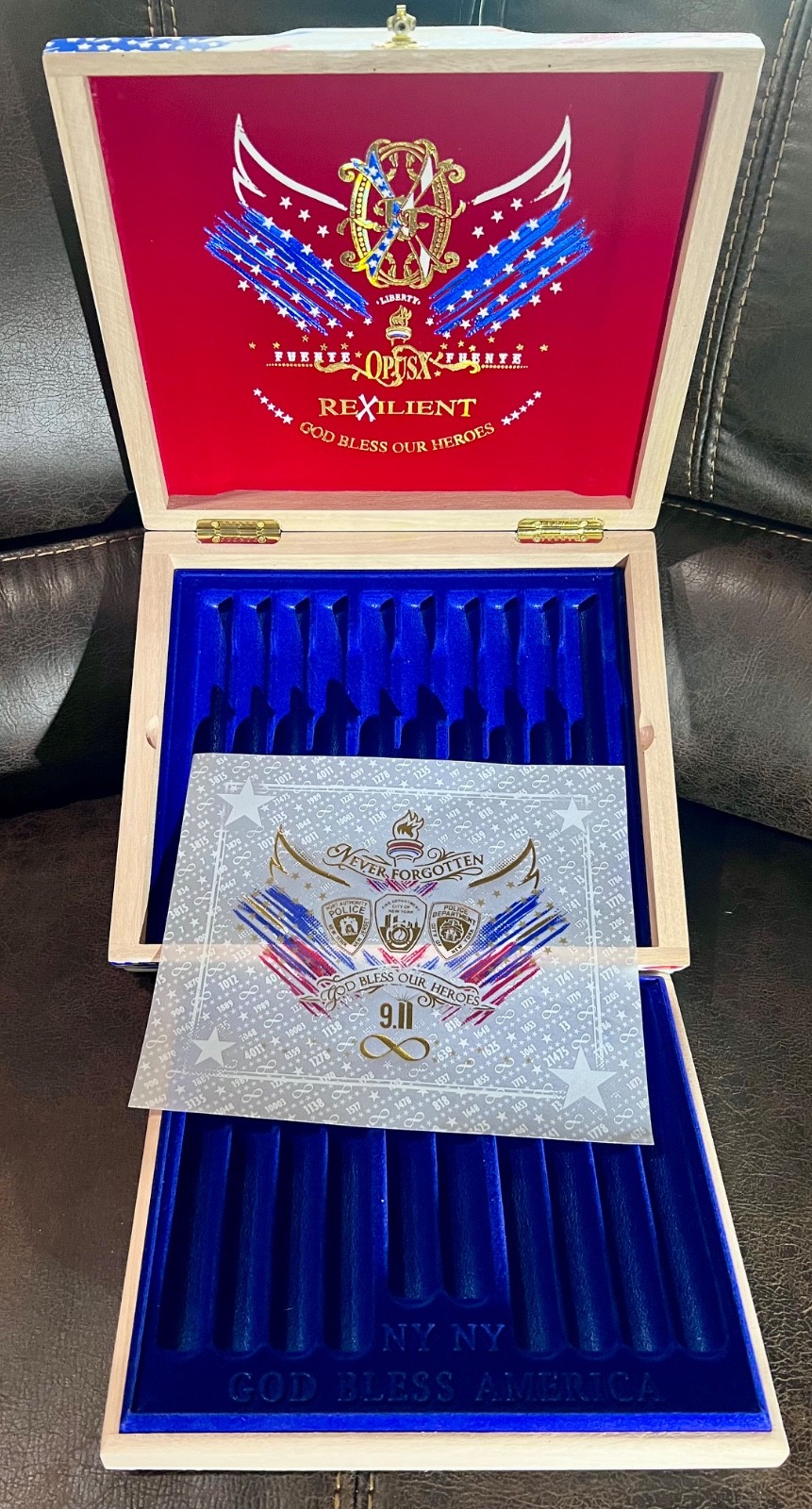 Commemorative Arturo Fuente Opus X United We Stand ReXilient Empty Cigar Box