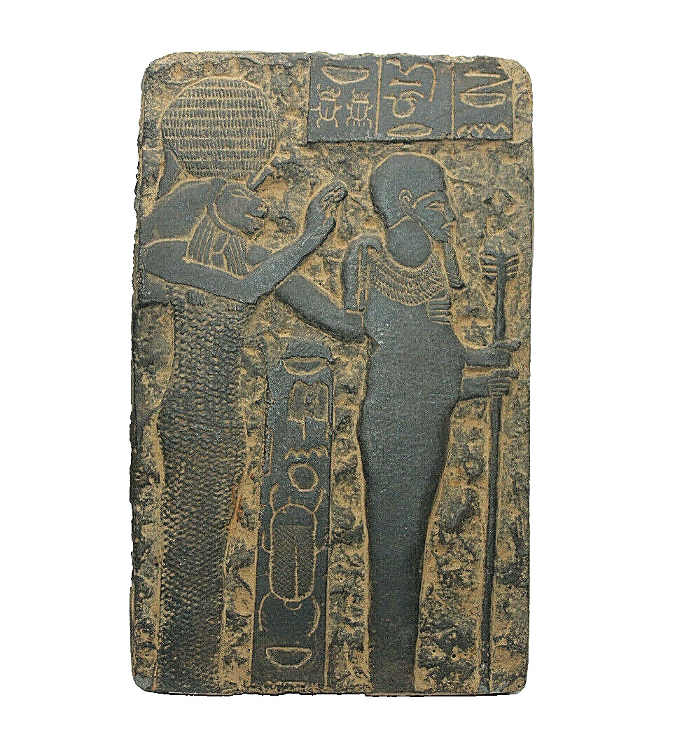 PHARAONIC UNIQUE ANCIENT EGYPTIAN ANTIQUE Sekhment And Ptah Stella Stela (B0)