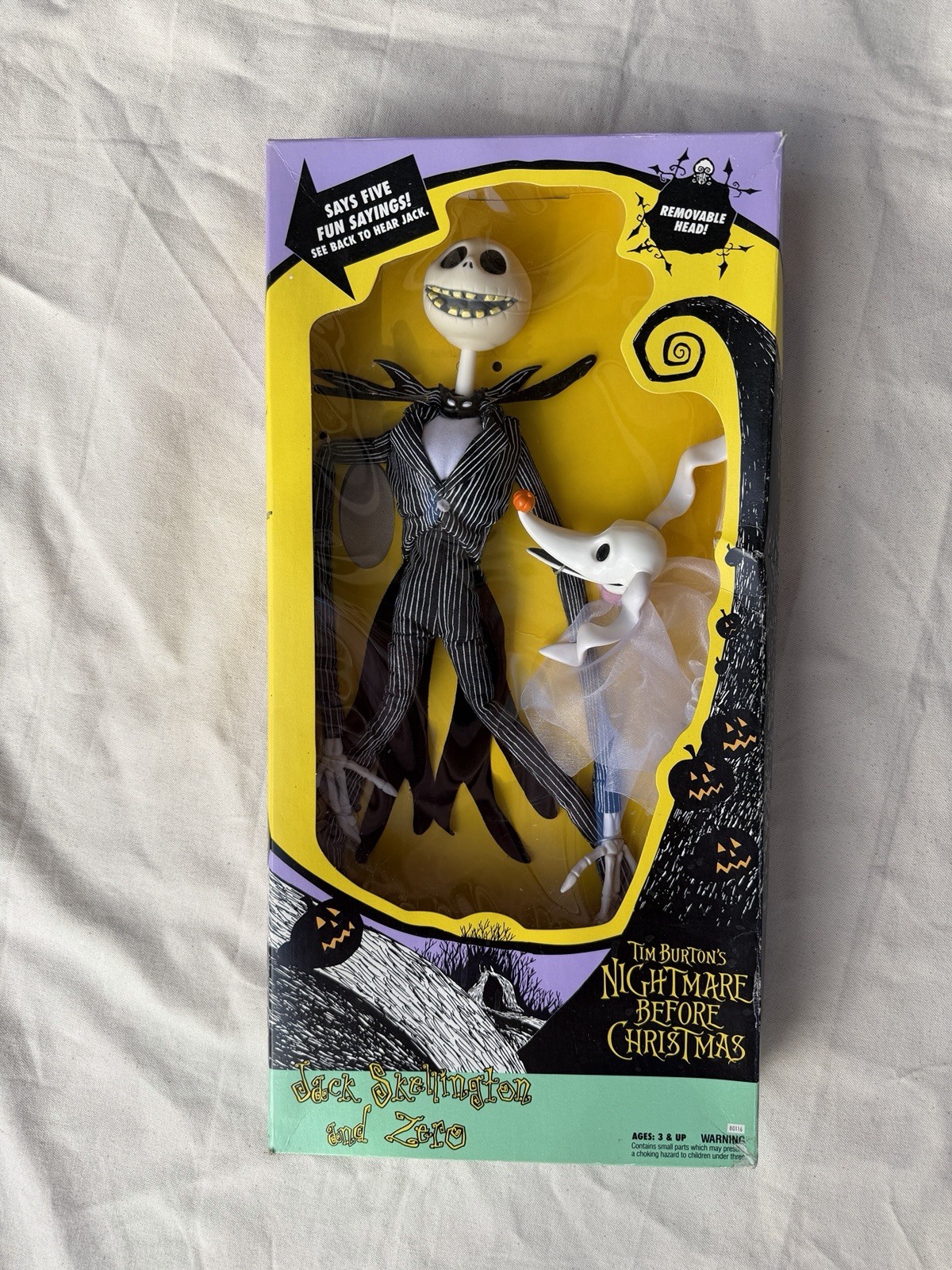 WALT DISNEY - 1993 - NIGHTMARE BEFORE CHRISTMAS - JACK SKELLINGTON AND ZERO 