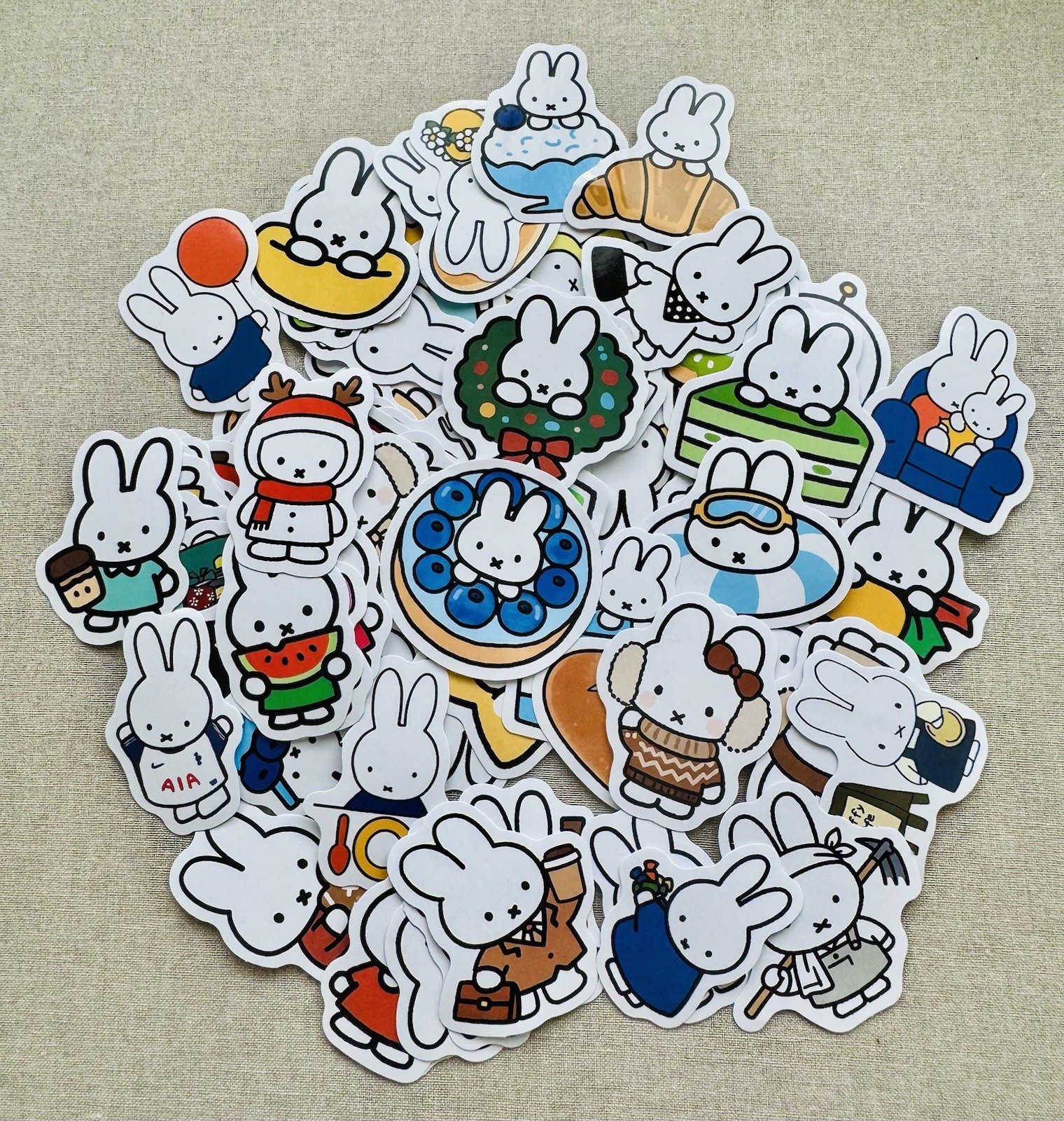 Random Miffy Cute Kawaii Bunny Stickers V2 (10 pcs Different Design Stickers)