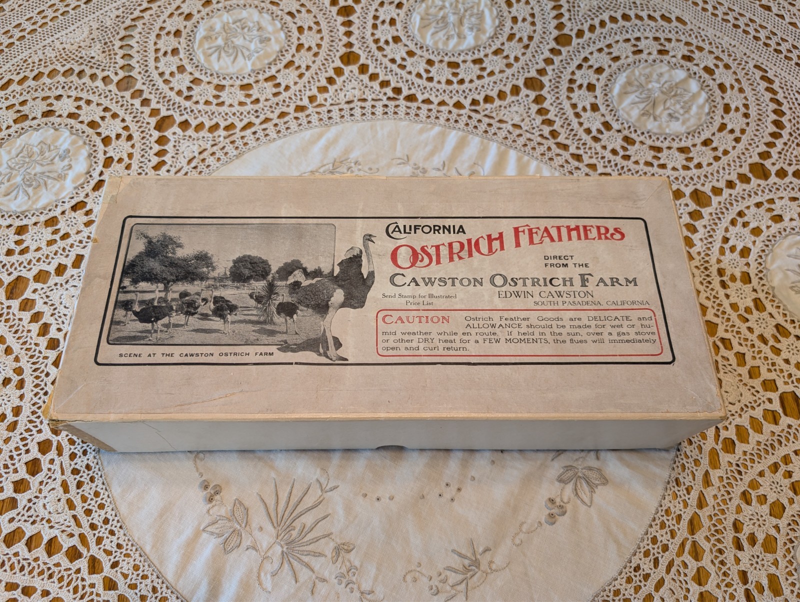 Antique Cawston's Ostrich Farm Box