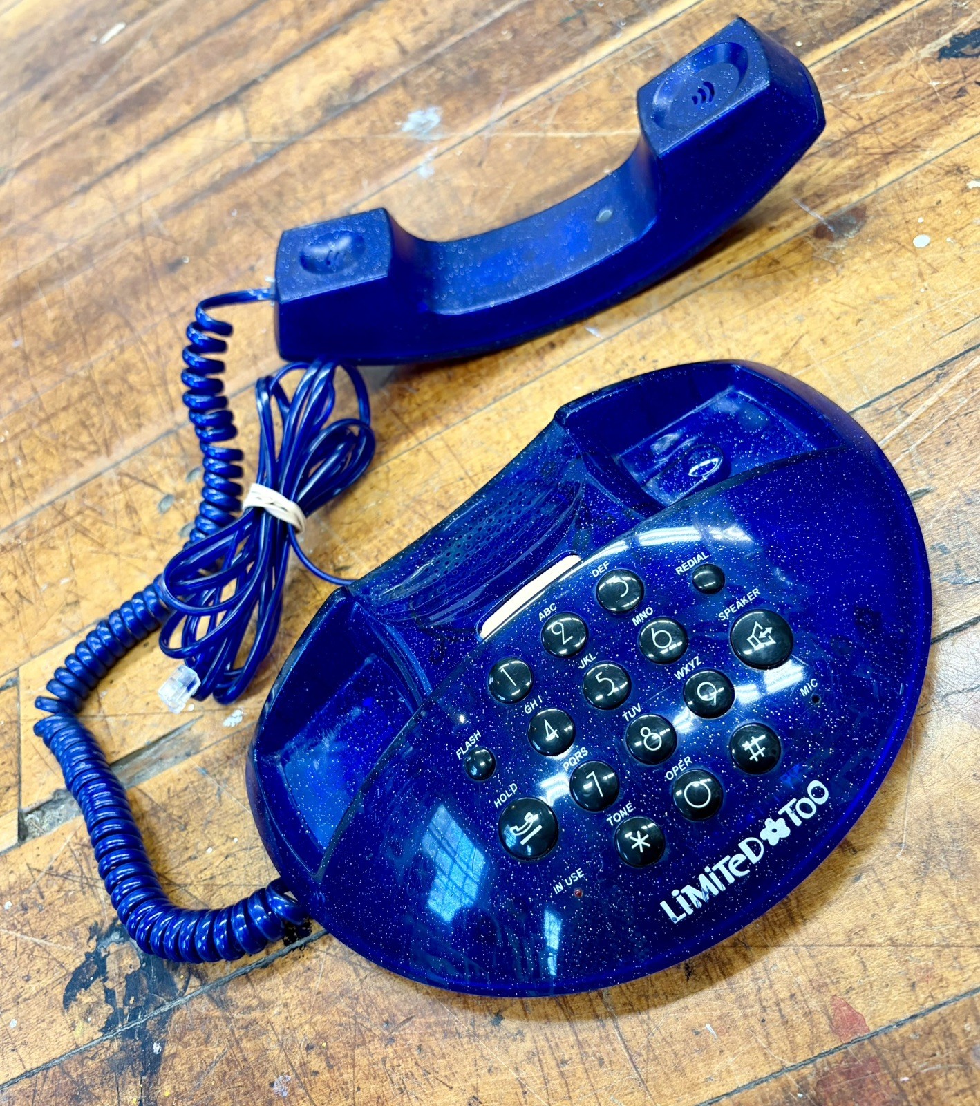 Vintage 90s Y2K Limited Too Blue/Purple Glitter Corded Landline Telephone RARE
