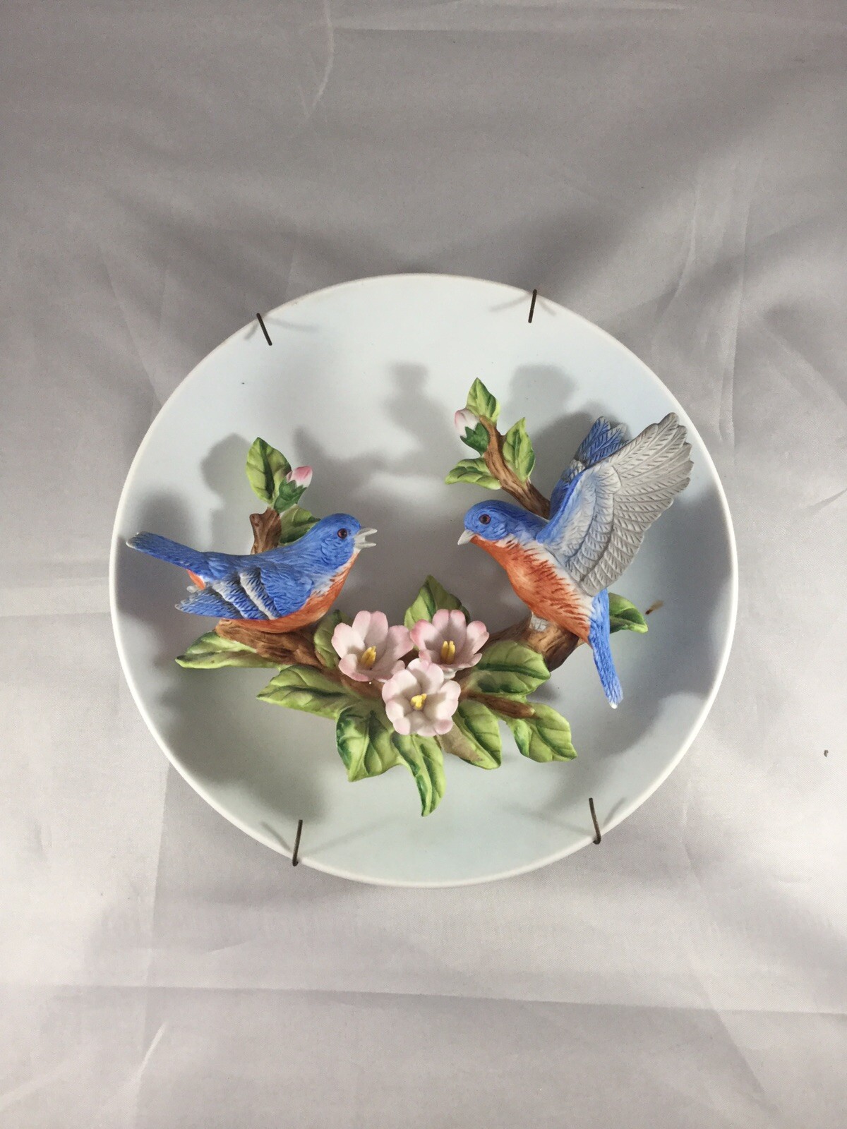 Vintage Jonathon Byron Porcelain Plate- Blue Birds