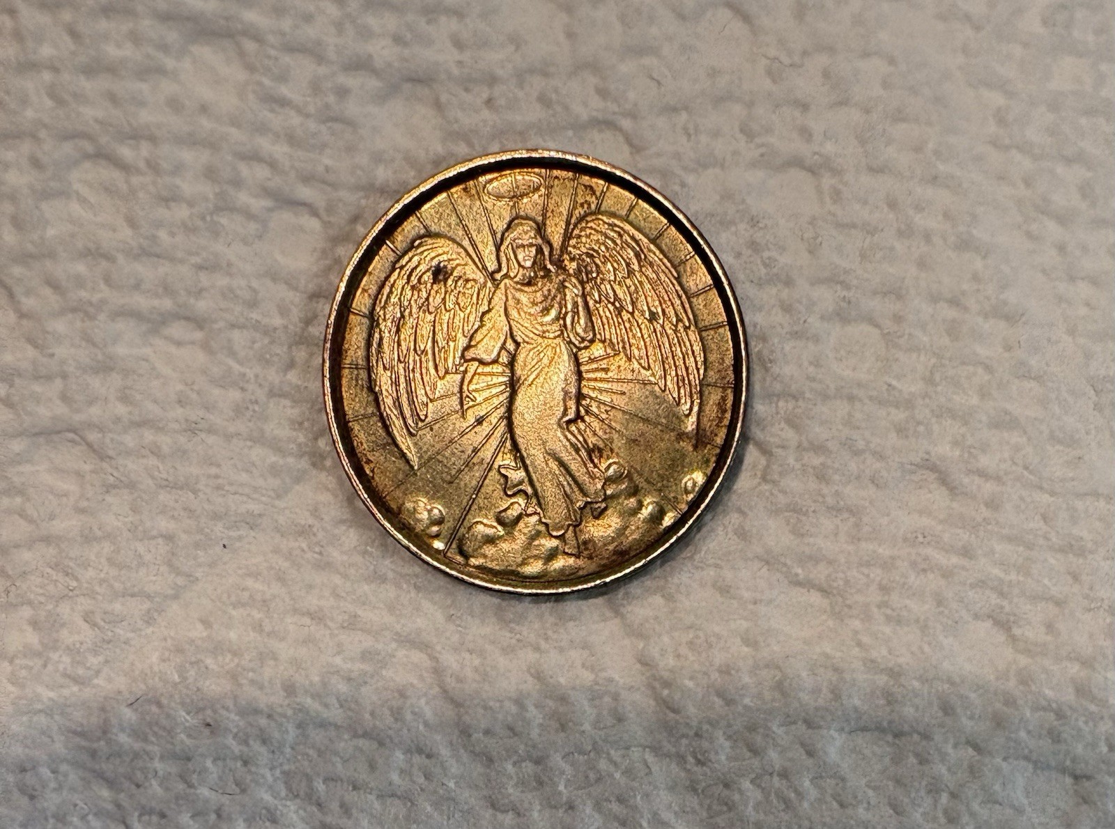 Double Sided Gold Plated Guardian Angel Coin - Rare Coin Double Sided Gold Plated Guardian Angel Coin - Rare Coin