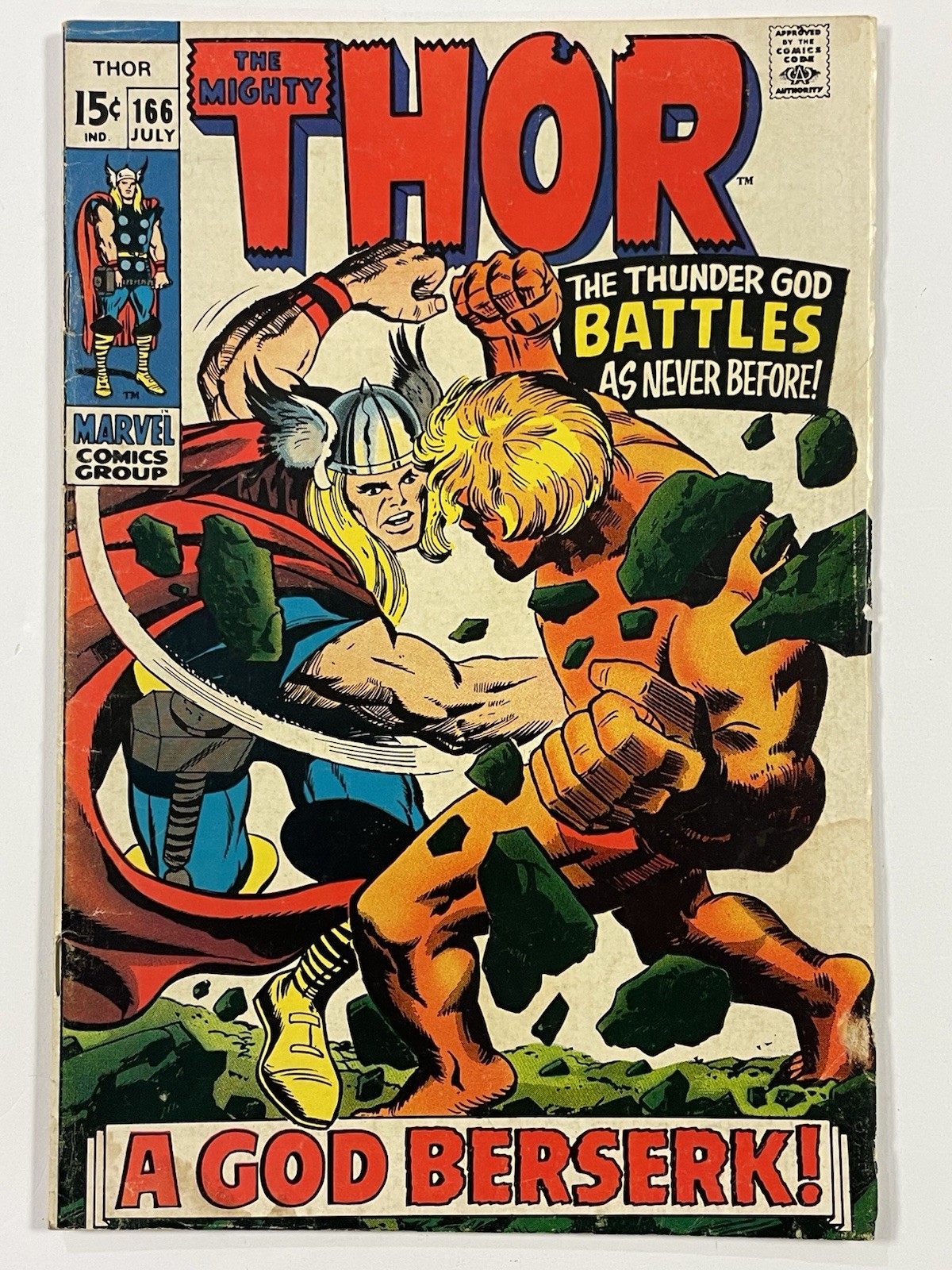 The Mighty Thor #166 (Marvel Comics July 1969) VG / 4.0