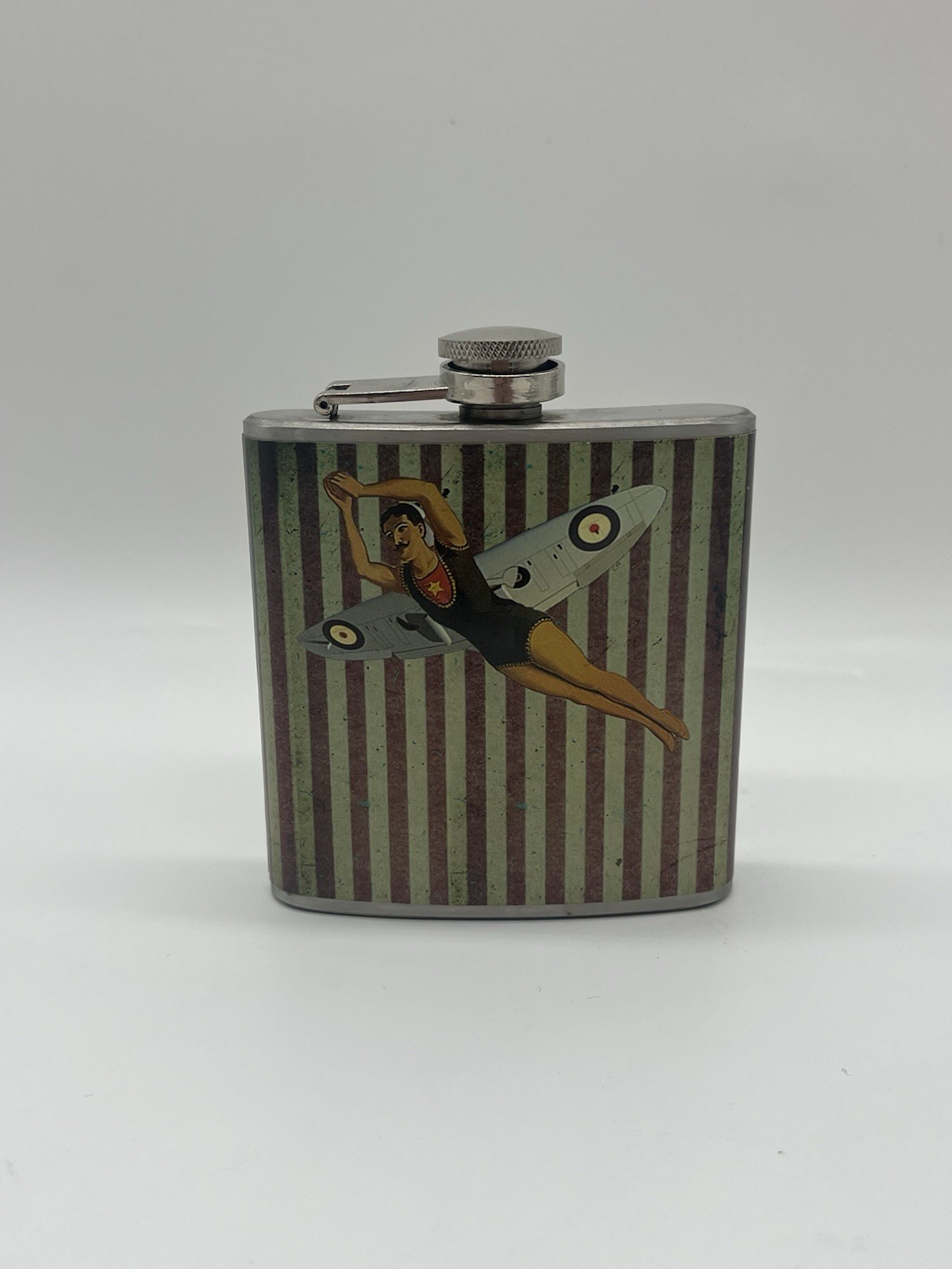Vintage Metal Morphosis Wingman Flask 6oz Made In USA