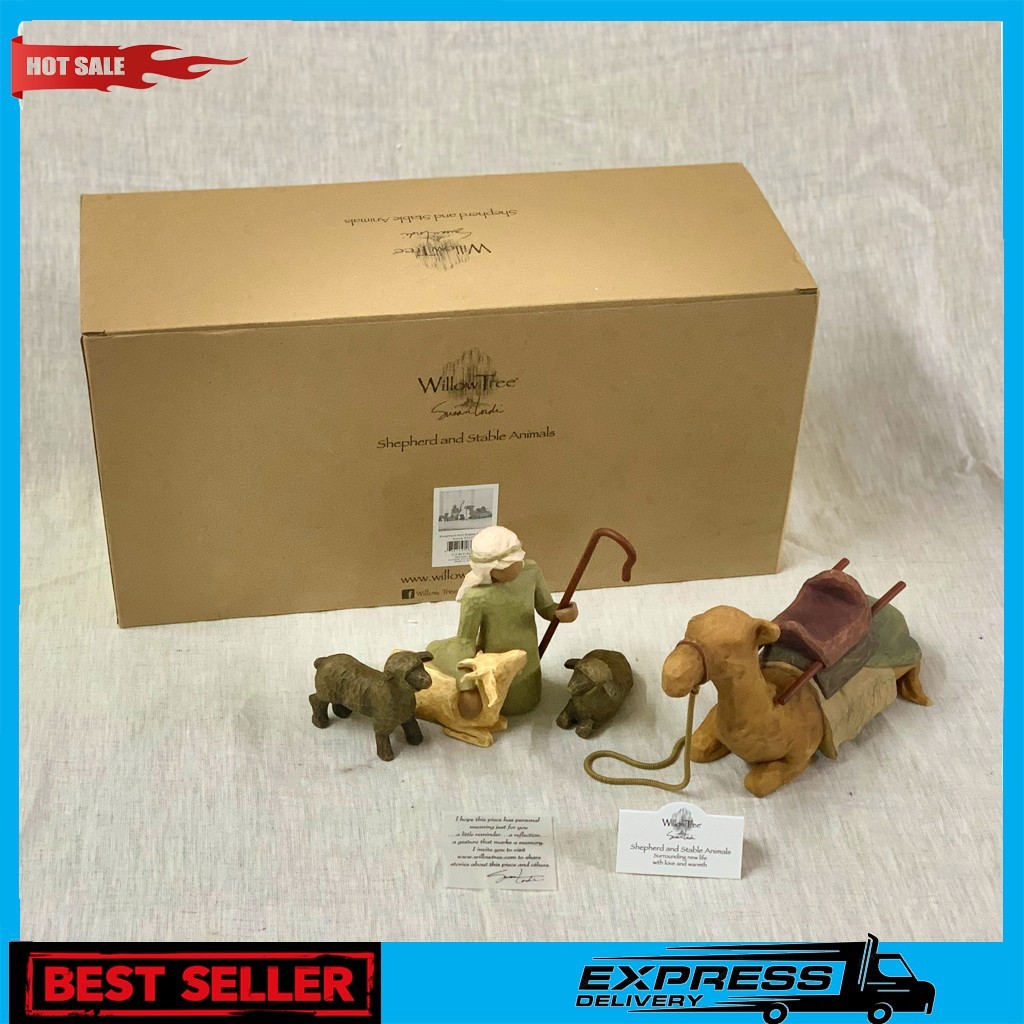 Willow Tree nativity figures Shepherd and Stable Animals_26105