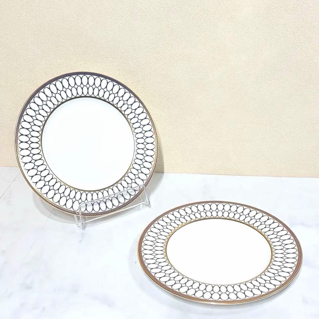 WEDGWOOD Renaissance Gold Blue Dinner Plate 10.6