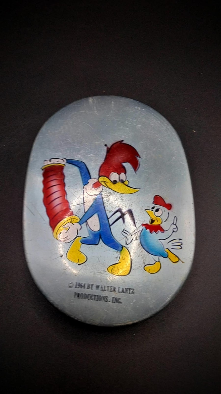 VTG 1964 Woody Woodpecker Chilly Willy Metal Tin Walter Lantz Productions 8 VTG 1964 Woody Woodpecker Chilly Willy Metal Tin Walter Lantz Productions 8
