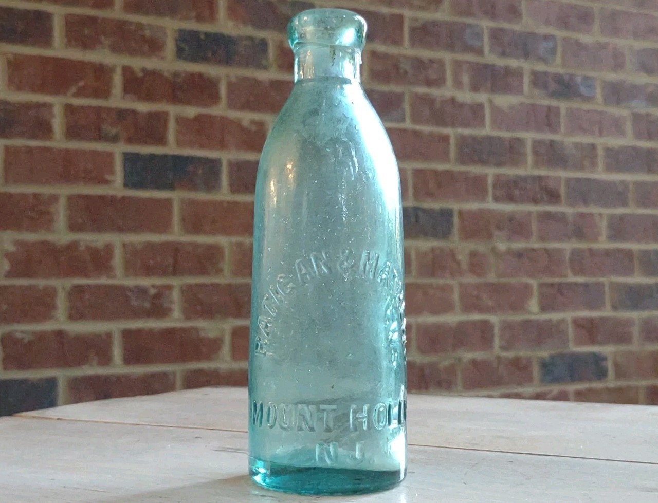 Antique RATIGAN & MATHEWS Gravitating Stopper MOUNT HOLLY New Jersey NJ BOTTLE